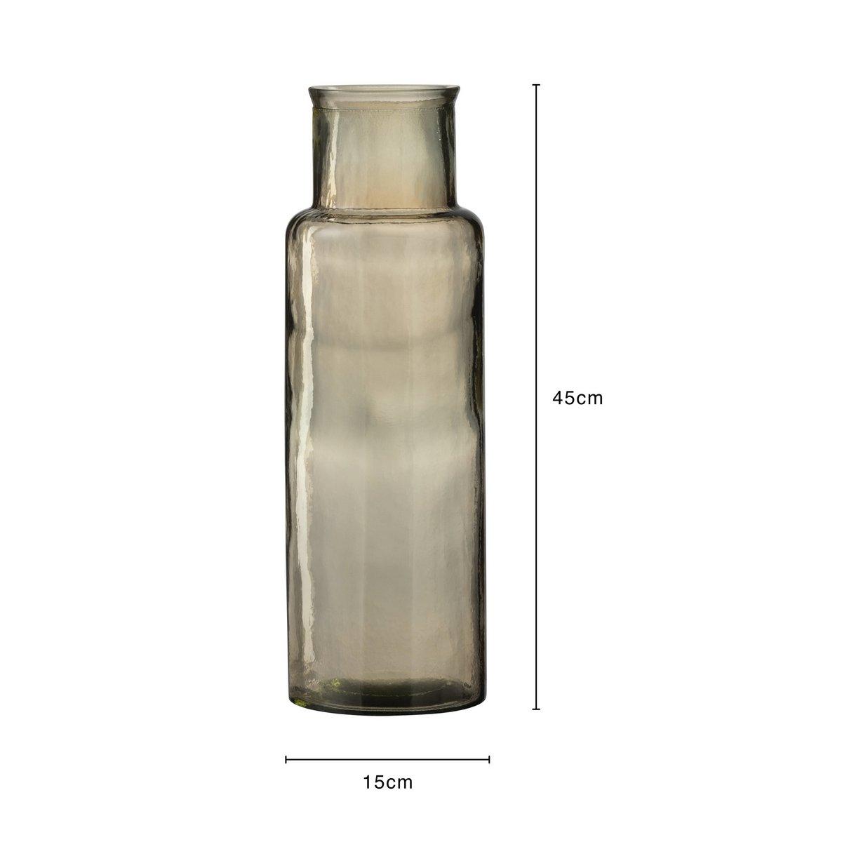 J-Line Vase Zylinderglas Hellbraun Mittel – 45,00 cm hoch - HomeDesign Knaus