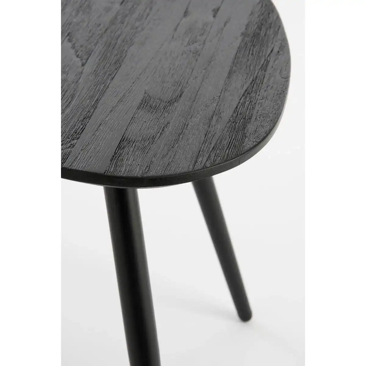 Jailey Beistelltisch – 2er-Set – L84 x B39 x H39 cm – recyceltes Holz – Schwarz - HomeDesign Knaus