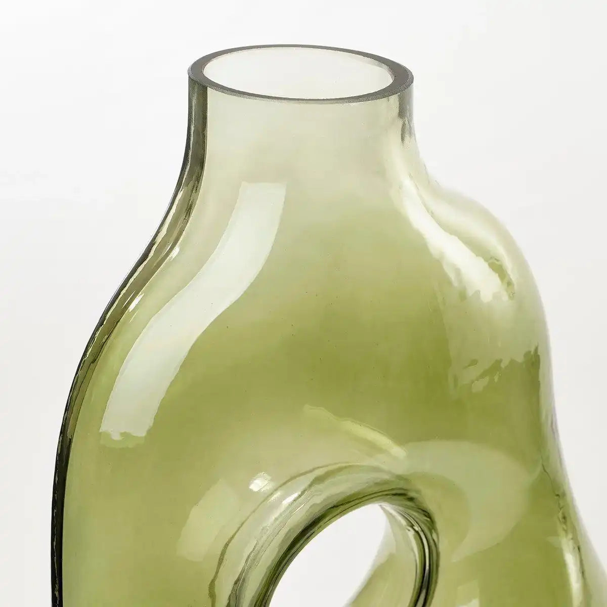 Jay Vase – L18,5 x B10,5 x H25 cm – Glas – Hellgrün - HomeDesign Knaus