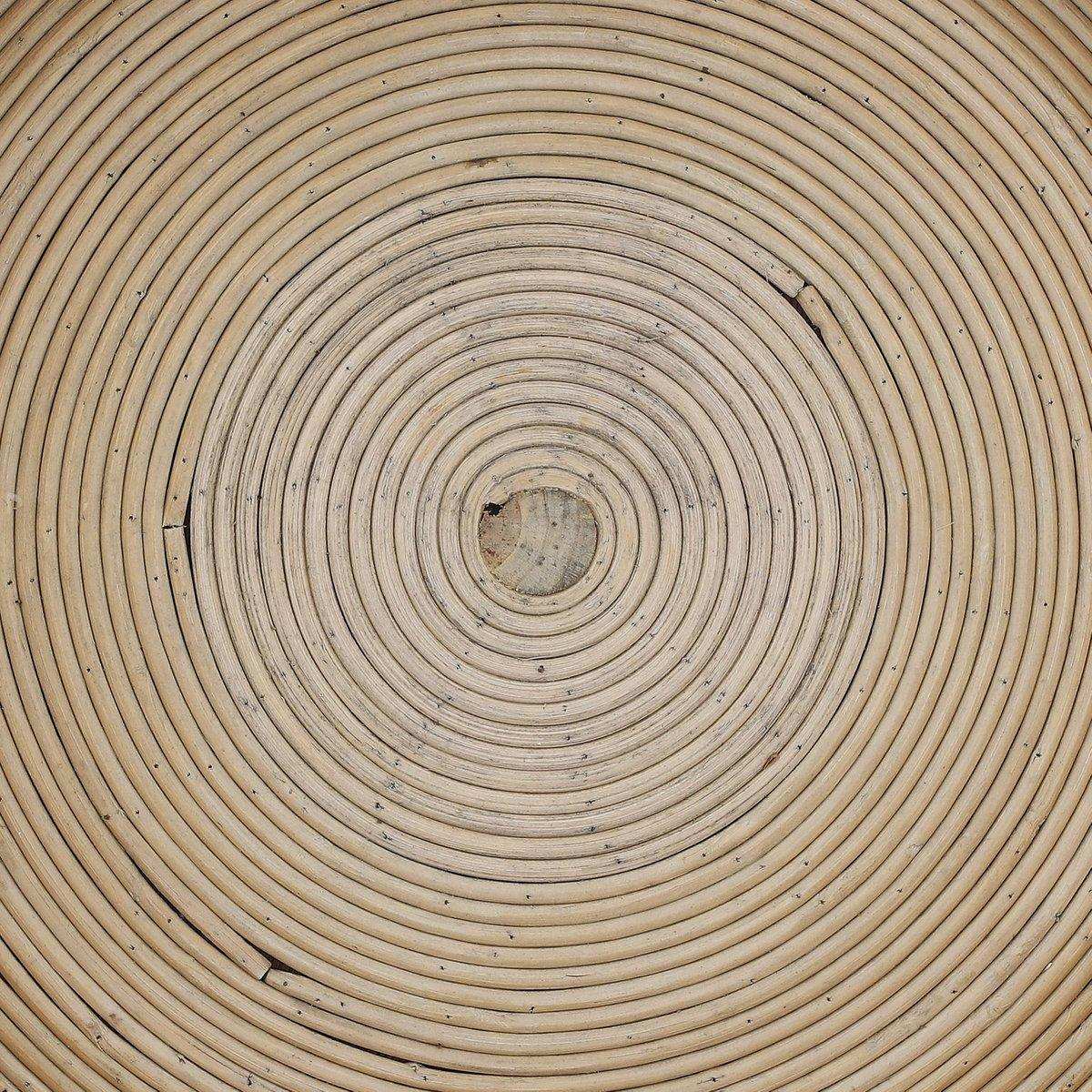 Kaj Beistelltisch – H51 x Ø44,5 cm – Rattan – Braun - HomeDesign Knaus