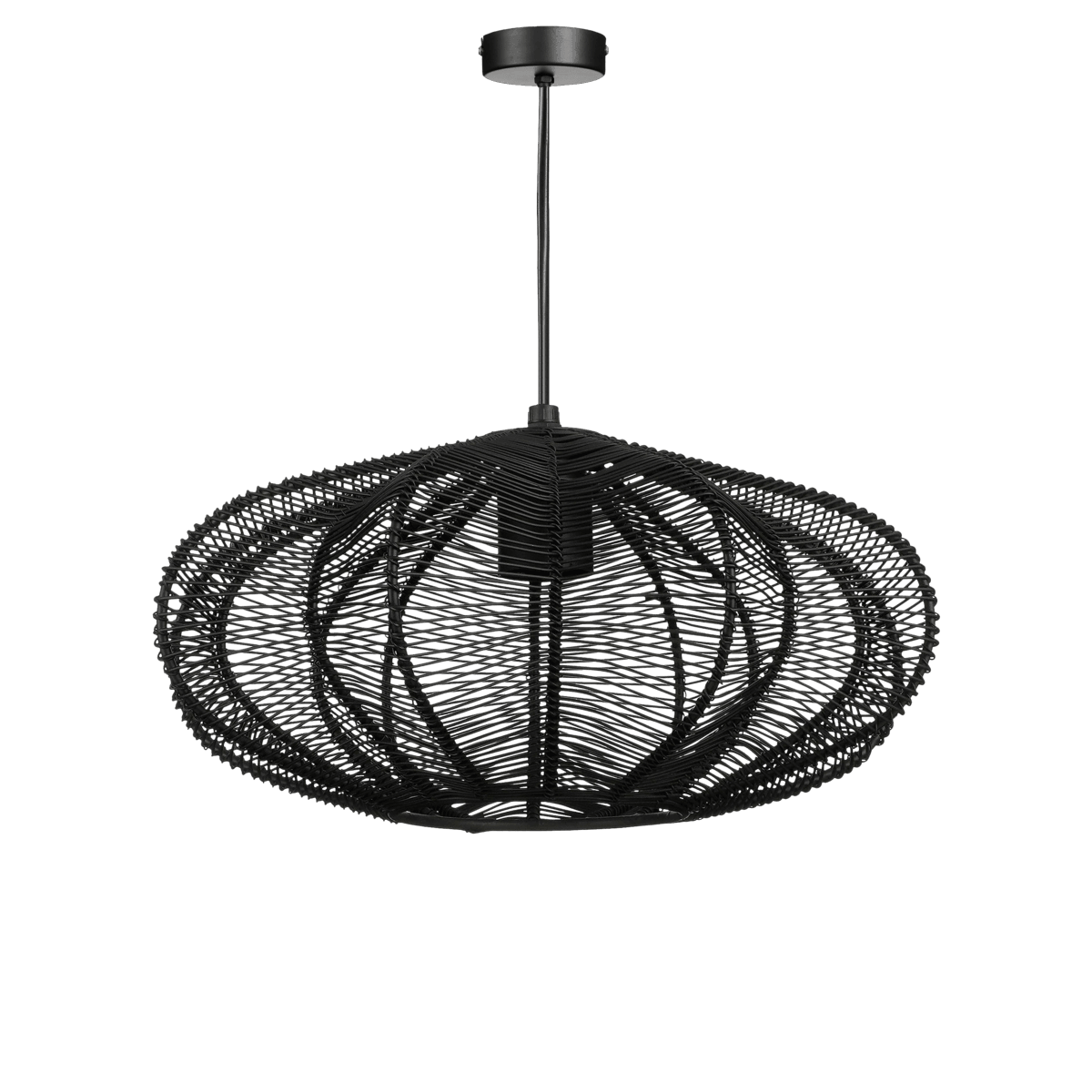 Kanti Hängelampe – H17 x Ø31 cm – Metall – Schwarz - HomeDesign Knaus