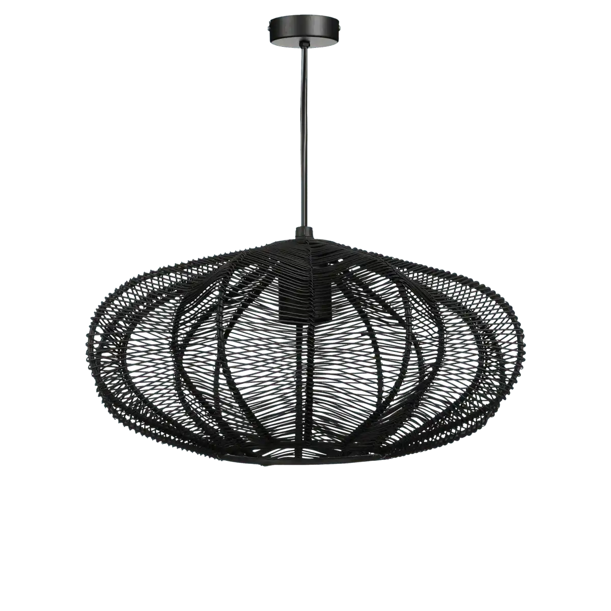 Kanti Hängelampe – H17 x Ø31 cm – Metall – Schwarz - HomeDesign Knaus
