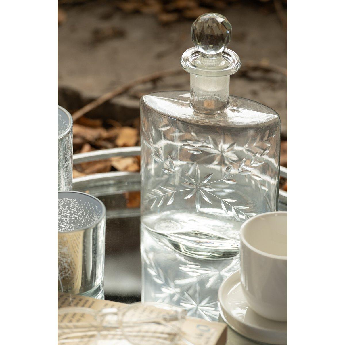 Karaffe Oval Glas Transparent mit Verschluss - HomeDesign Knaus