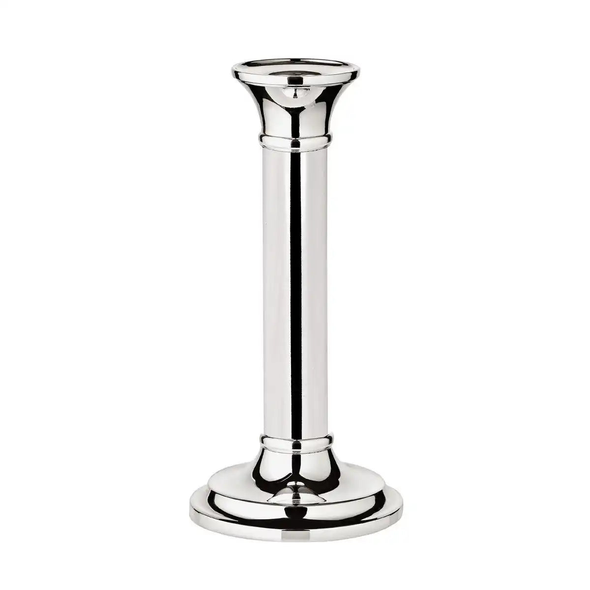 Kerzenleuchter Fiona für Stabkerze, Höhe 18 cm, edel versilbert, anlaufgeschützt - HomeDesign Knaus