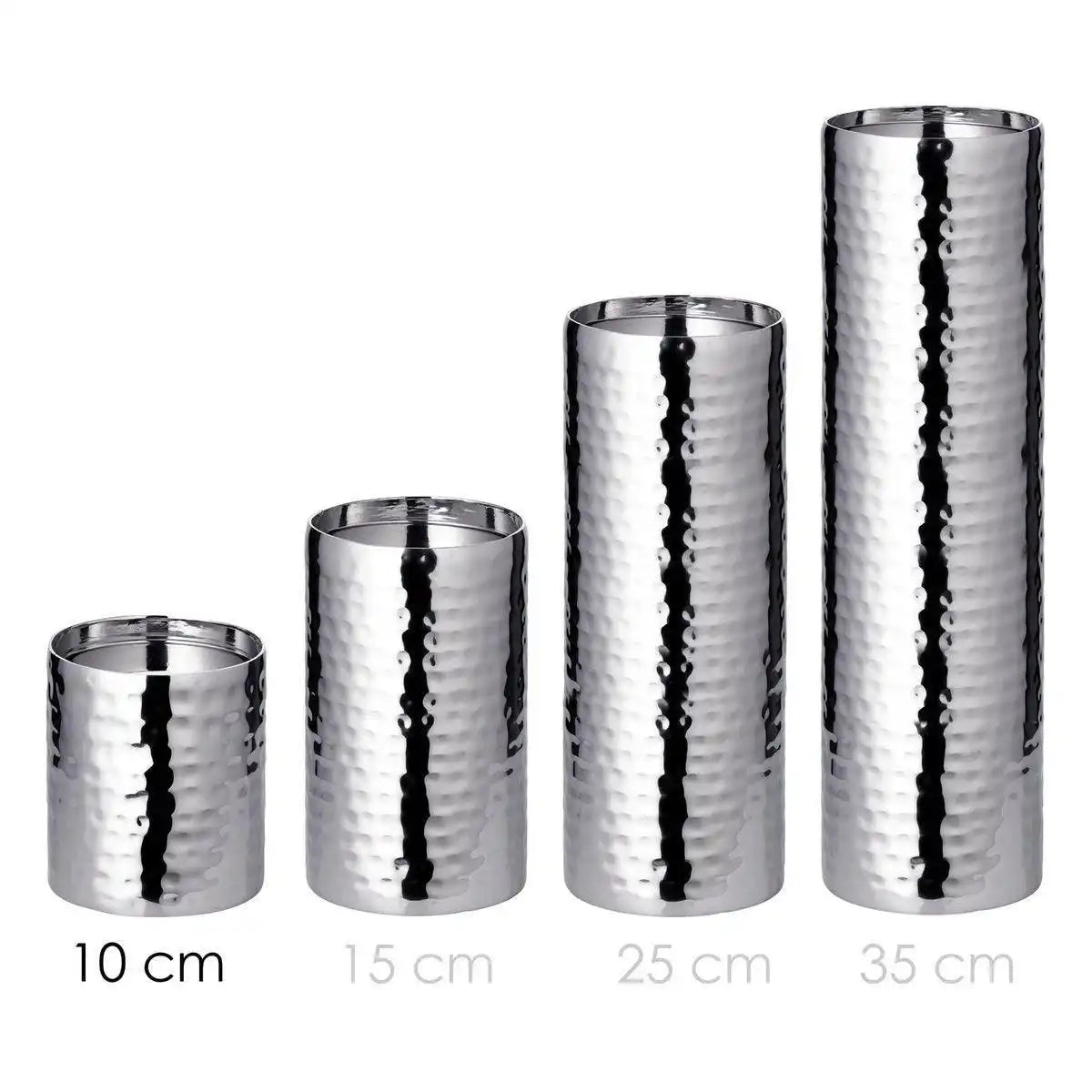 Kerzenleuchter Kerzenteller Agadir, Edelstahl hochglanzpoliert, Durchmesser 8,5 cm, Höhe 10 cm - HomeDesign Knaus