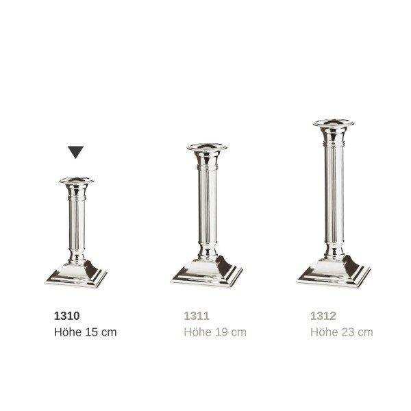 Kerzenleuchter Lincoln für Stabkerze edel versilbert 15 cm - HomeDesign Knaus