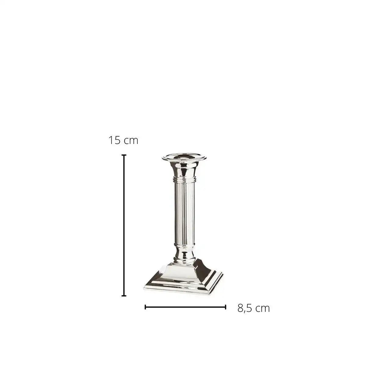 Kerzenleuchter Lincoln für Stabkerze edel versilbert 15 cm - HomeDesign Knaus