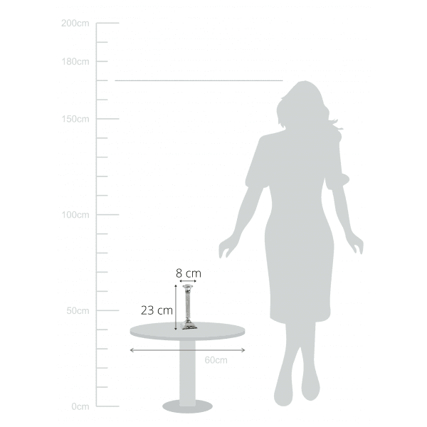 EDZARD Kerzenleuchter Lincoln für Stabkerze, kannelierter Schaft,edel versilbert, anlaufgeschützt, H 23 cm - HomeDesign Knaus