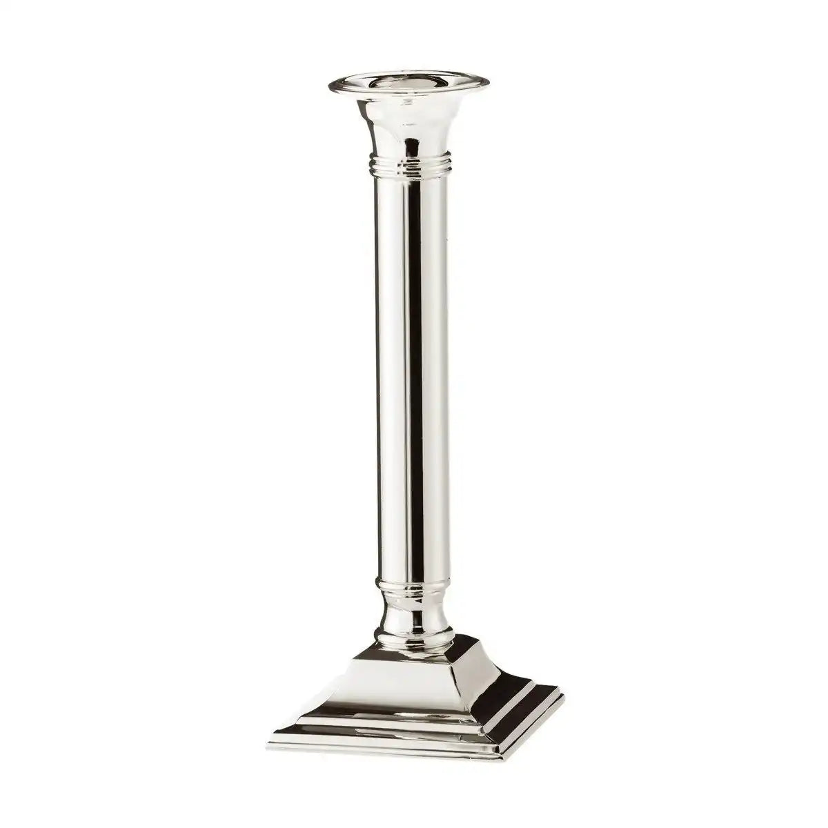 Kerzenleuchter Lincoln für Stabkerze,edel versilbert, anlaufgeschützt, Höhe 19 cm - HomeDesign Knaus