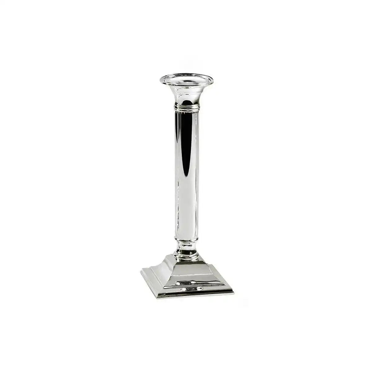 Kerzenleuchter Lincoln für Stabkerze,edel versilbert, anlaufgeschützt, Höhe 23 cm - HomeDesign Knaus