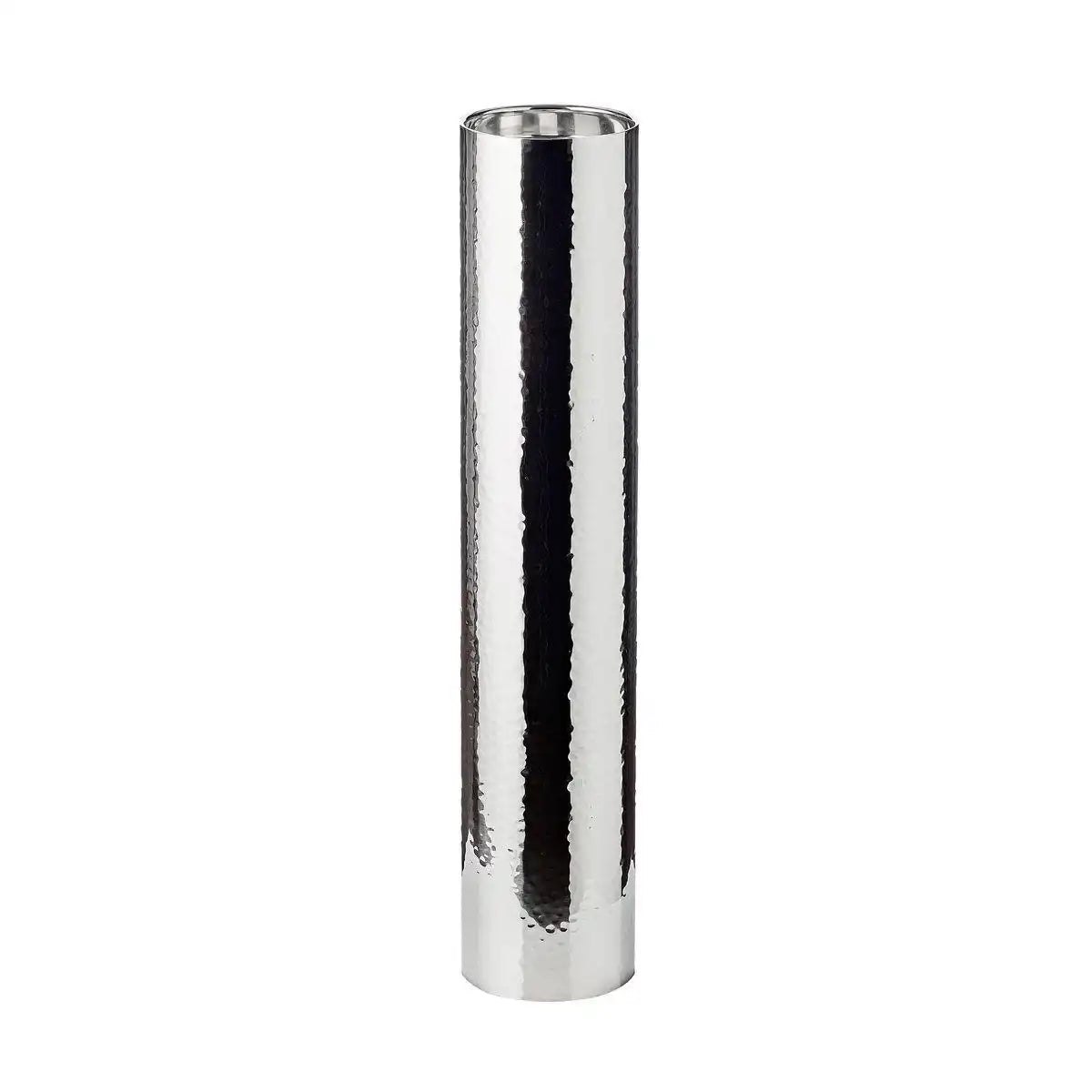 Kerzenständer Boston gehämmert Edelstahl glänzend vernickelt 60 cm - HomeDesign Knaus