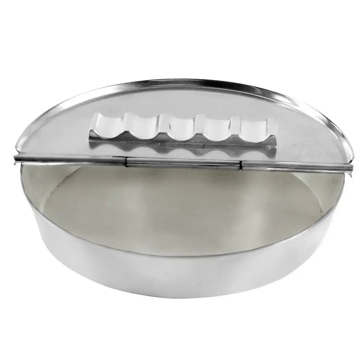 Klapp-Ascher Aschenbecher Ashburn, schwerversilbert, Durchmesser 16 cm, 4 Ablagemulden - HomeDesign Knaus