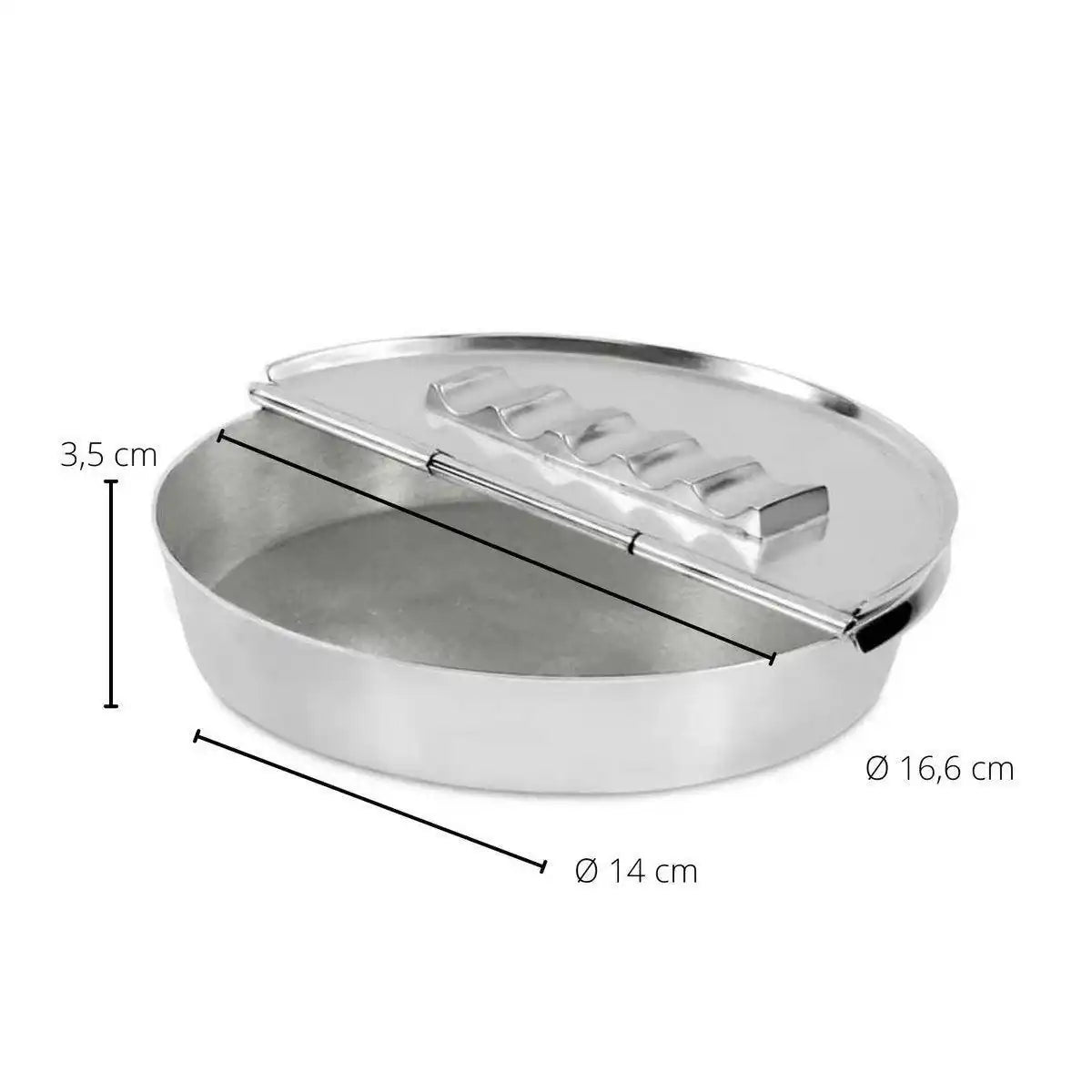 Klapp-Ascher Aschenbecher Ashburn, schwerversilbert, Durchmesser 16 cm, 4 Ablagemulden - HomeDesign Knaus