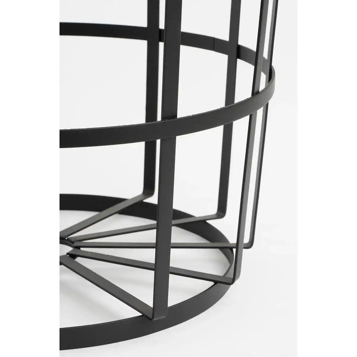 Korb für Holzscheite – H45 x Ø40 cm – Metall – Schwarz - HomeDesign Knaus
