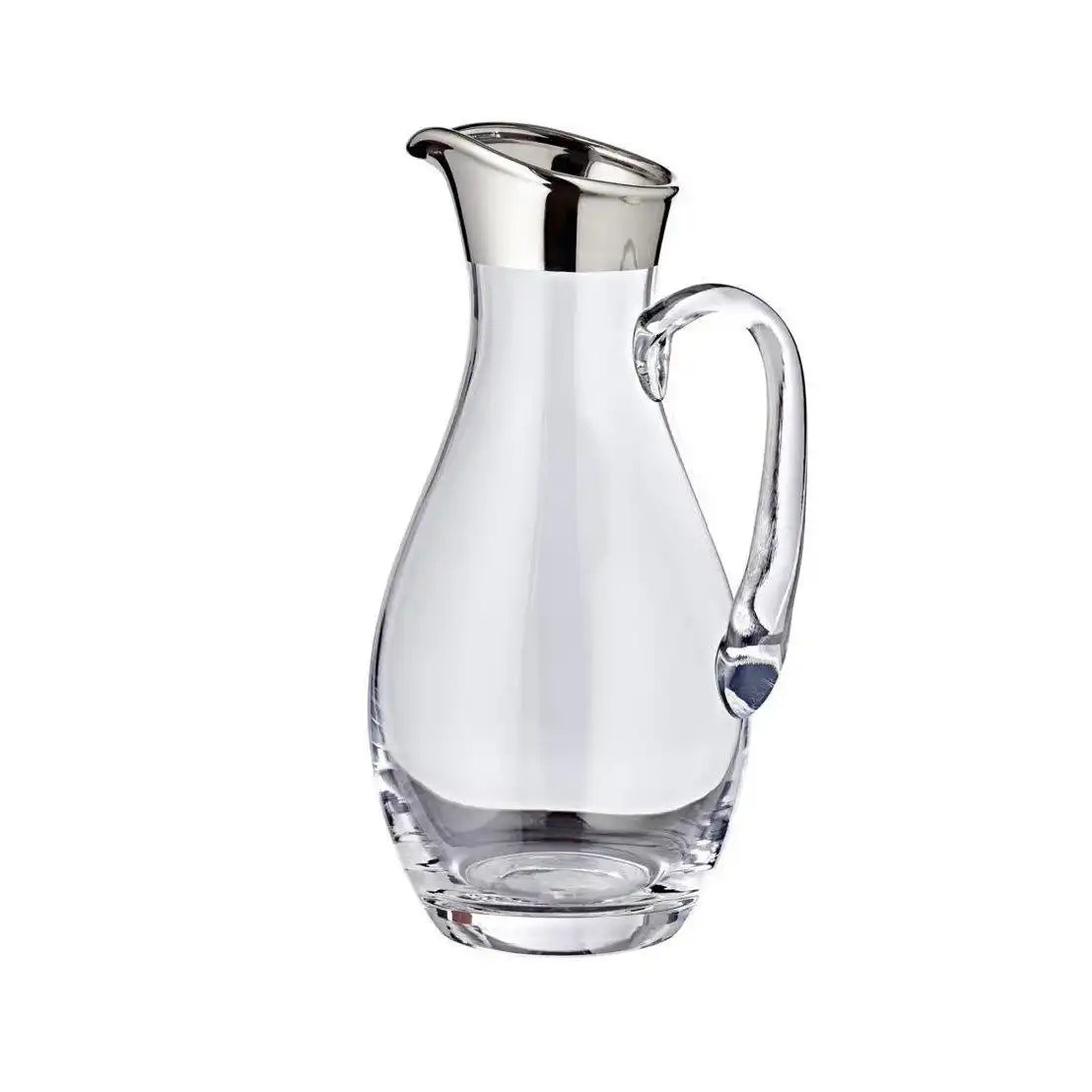 Krug Johnny, mundgeblasenes Kristallglas mit Platinrand, Höhe 1,8 Liter - HomeDesign Knaus