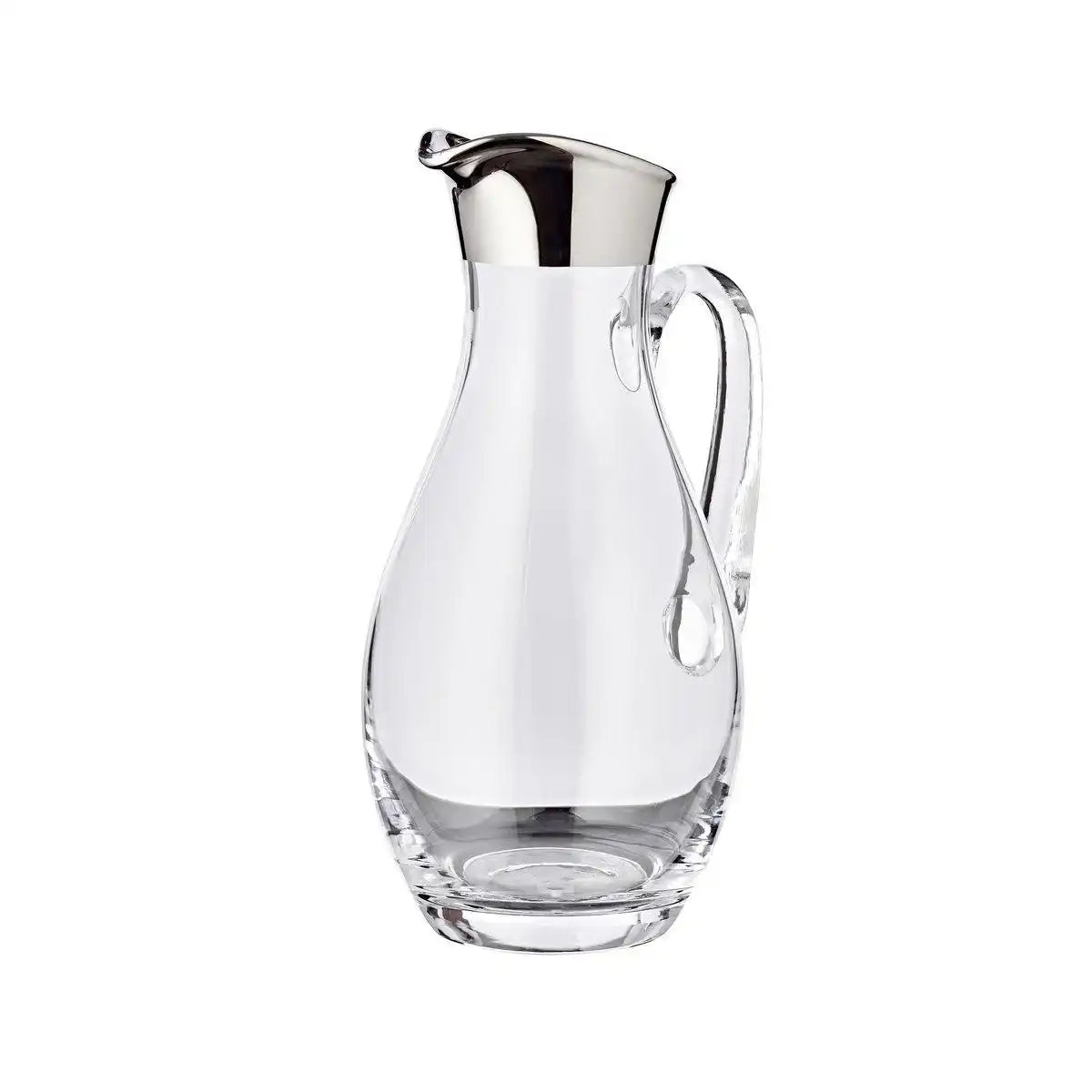 Krug Johnny, mundgeblasenes Kristallglas mit Platinrand, Höhe 1,8 Liter - HomeDesign Knaus
