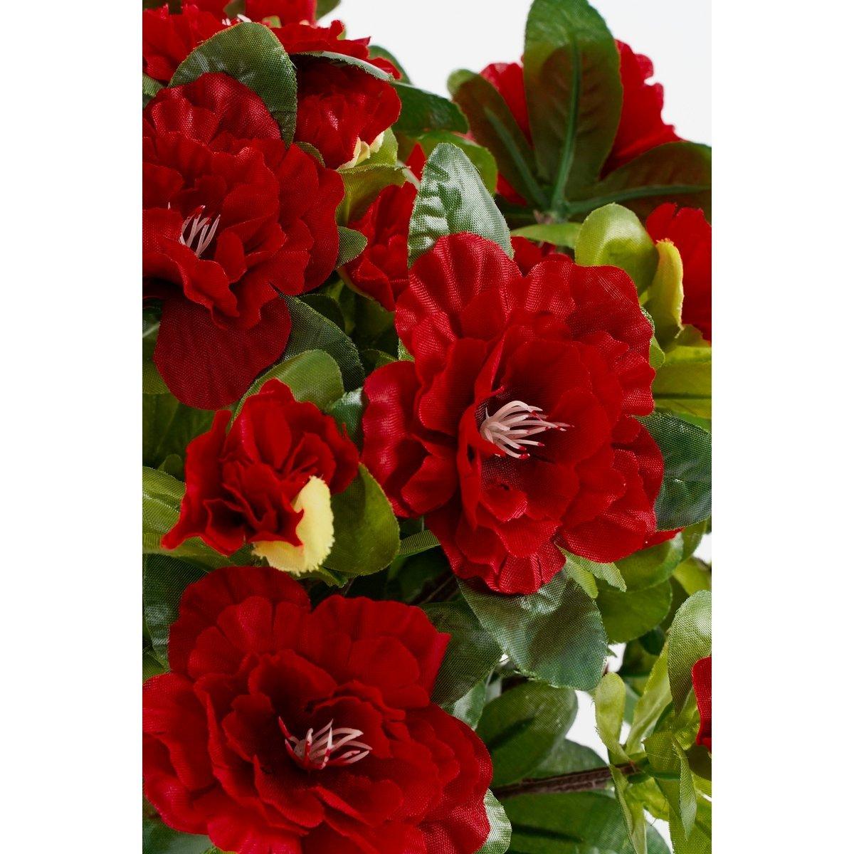 Künstliche Azaleenpflanze im Blumentopf Stan – H31 x Ø26 cm – Rot - HomeDesign Knaus