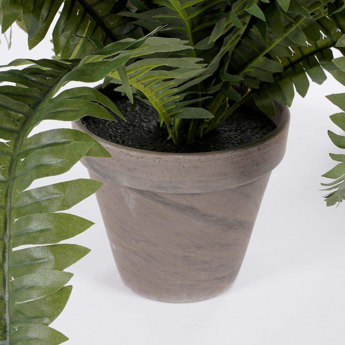 Künstliche Boston-Farnpflanze im Blumentopf Stan – H42 x Ø50 cm – Grün - HomeDesign Knaus
