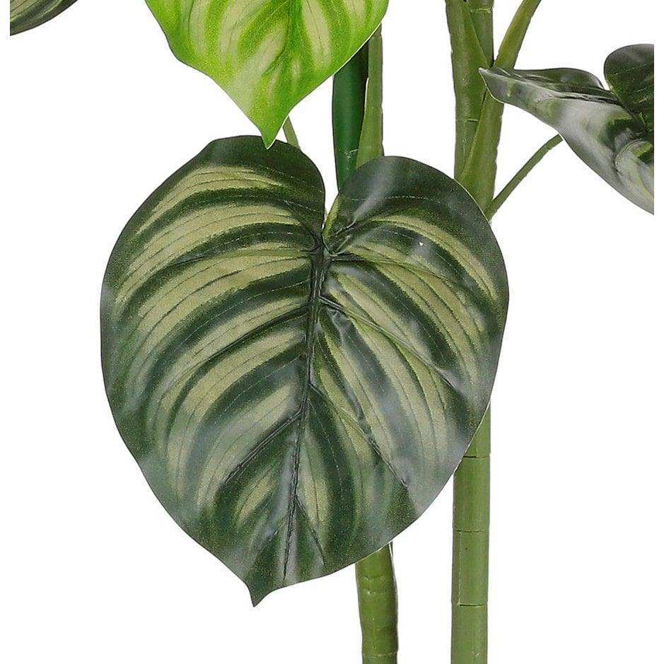 Künstliche Caladium-Pflanze im Blumentopf – H100 x Ø50 cm – Hellgrün - HomeDesign Knaus