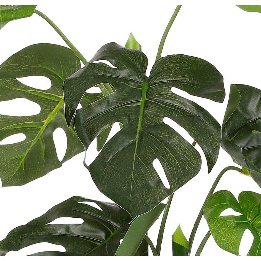 Künstliche Monstera-Pflanze im Blumentopf – H100 x Ø50 cm – Grün - HomeDesign Knaus