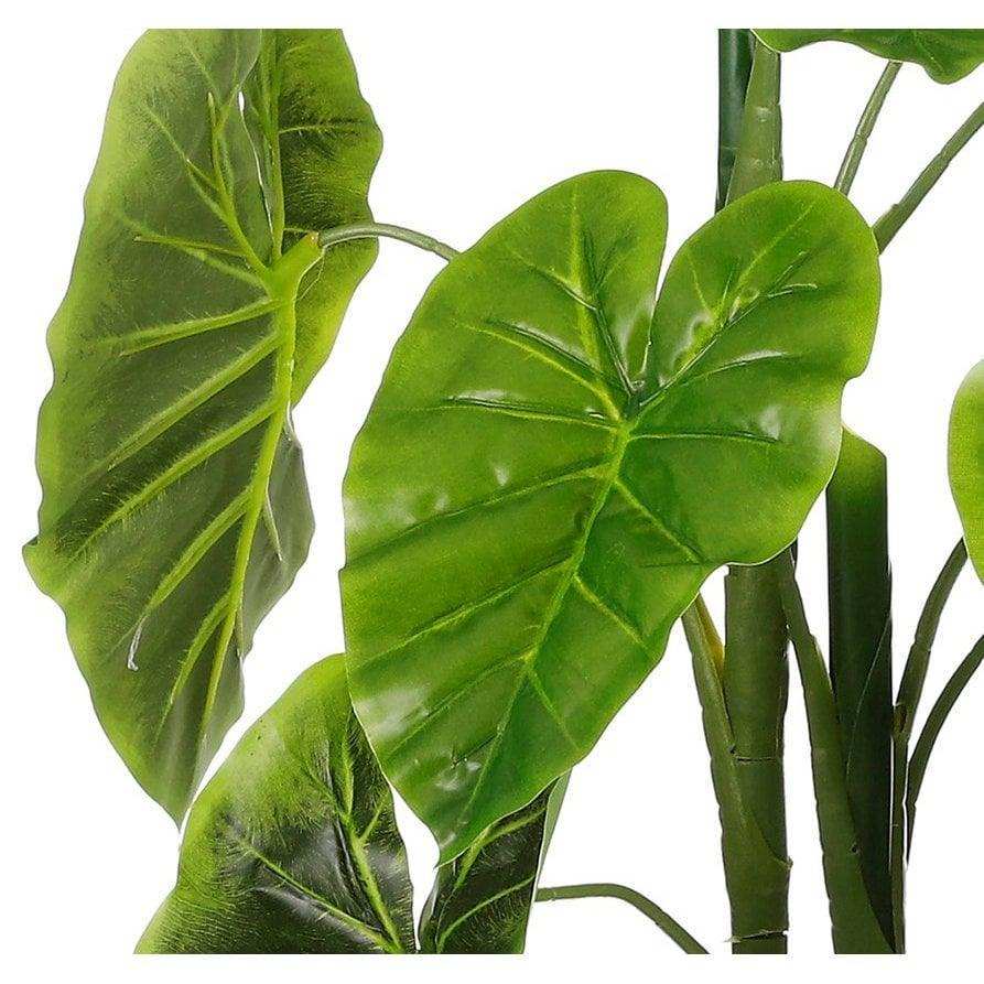 Künstliche Pflanze Alocasia im Blumentopf – H100 x Ø50 cm – Grün - HomeDesign Knaus