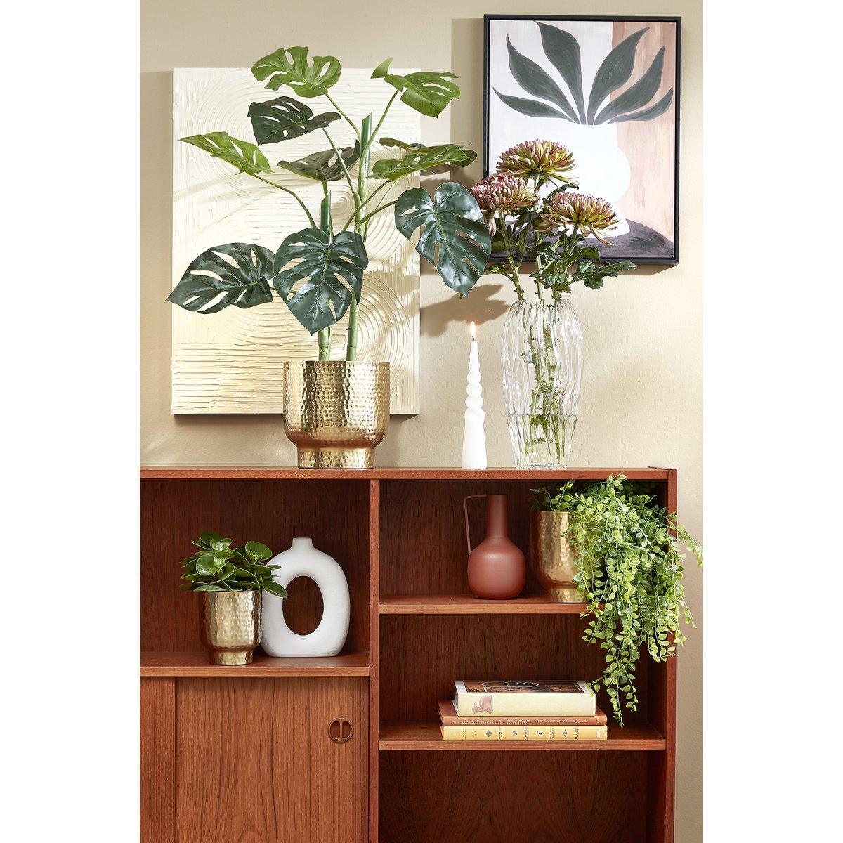 Künstliche Pflanze Alocasia im Blumentopf – H100 x Ø50 cm – Grün - HomeDesign Knaus