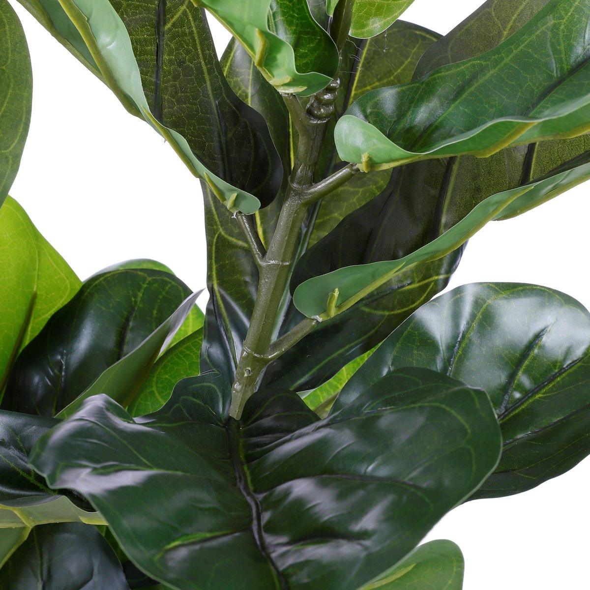 Künstliche Pflanze Ficus Lyrata – H75 x Ø60 cm – Grün - HomeDesign Knaus