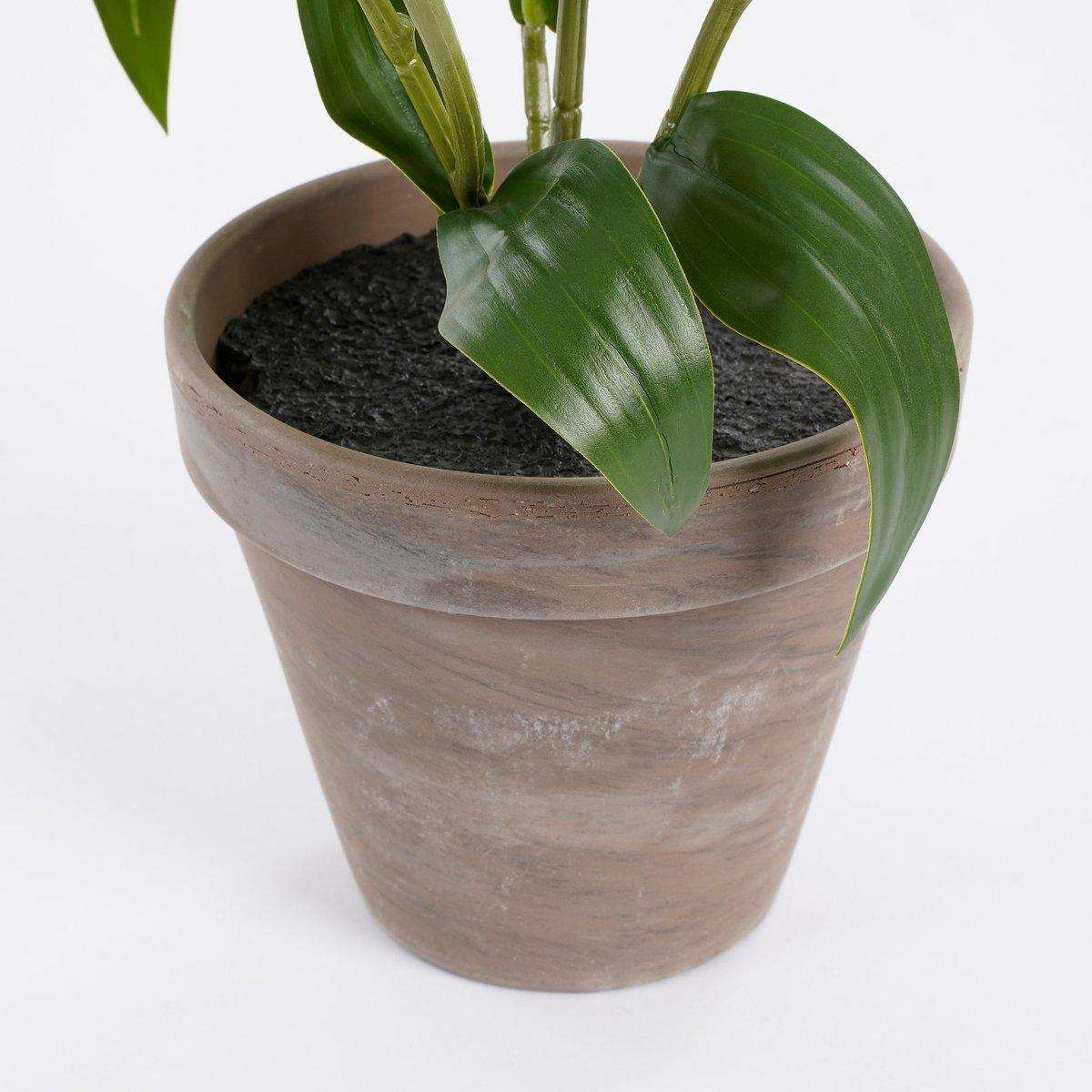 Künstliche Tigerlilie im Blumentopf Stan – H47 x Ø45 cm – Weiß - HomeDesign Knaus
