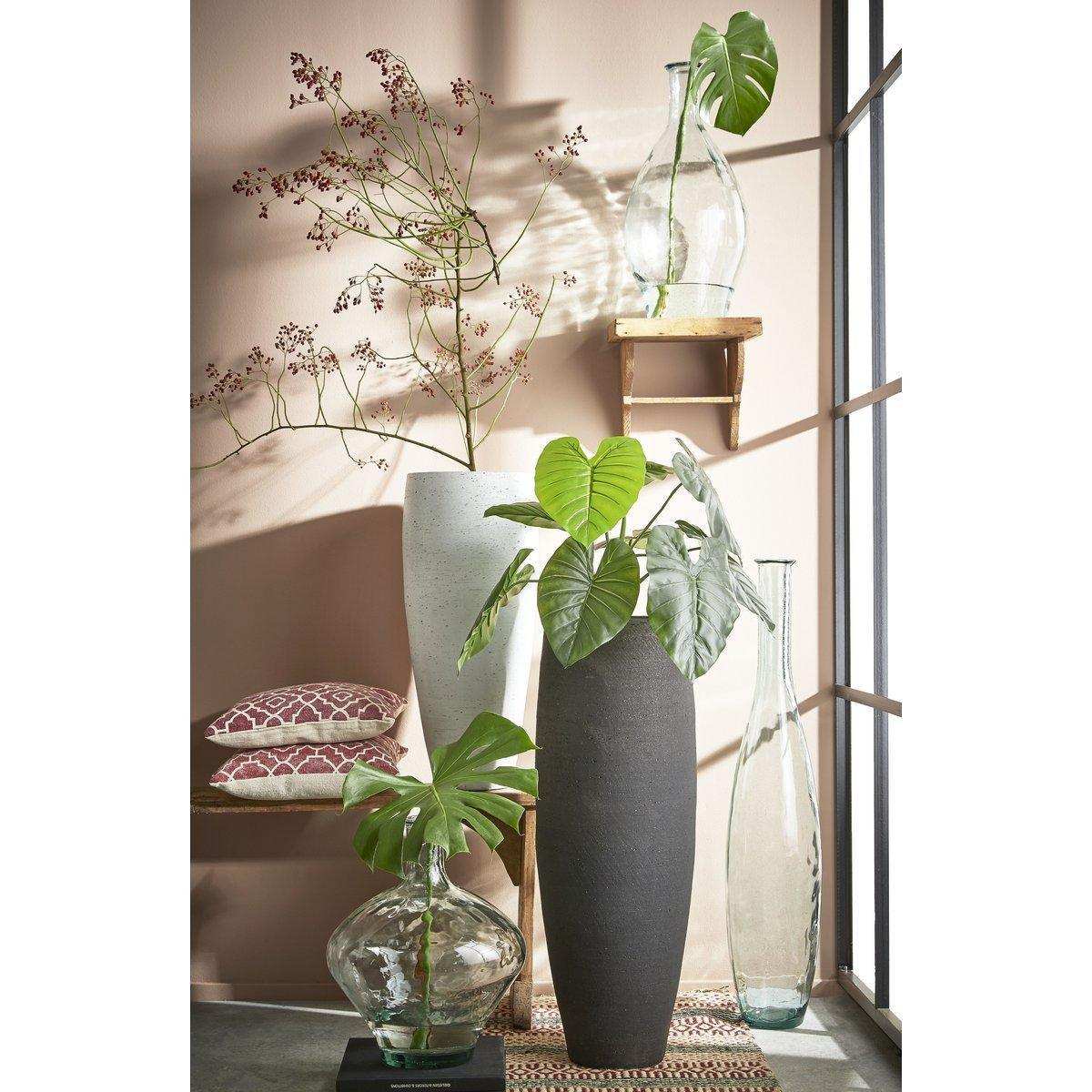 Kyara Flaschenvase – H100 x Ø20 cm – recyceltes Glas – transparent - HomeDesign Knaus
