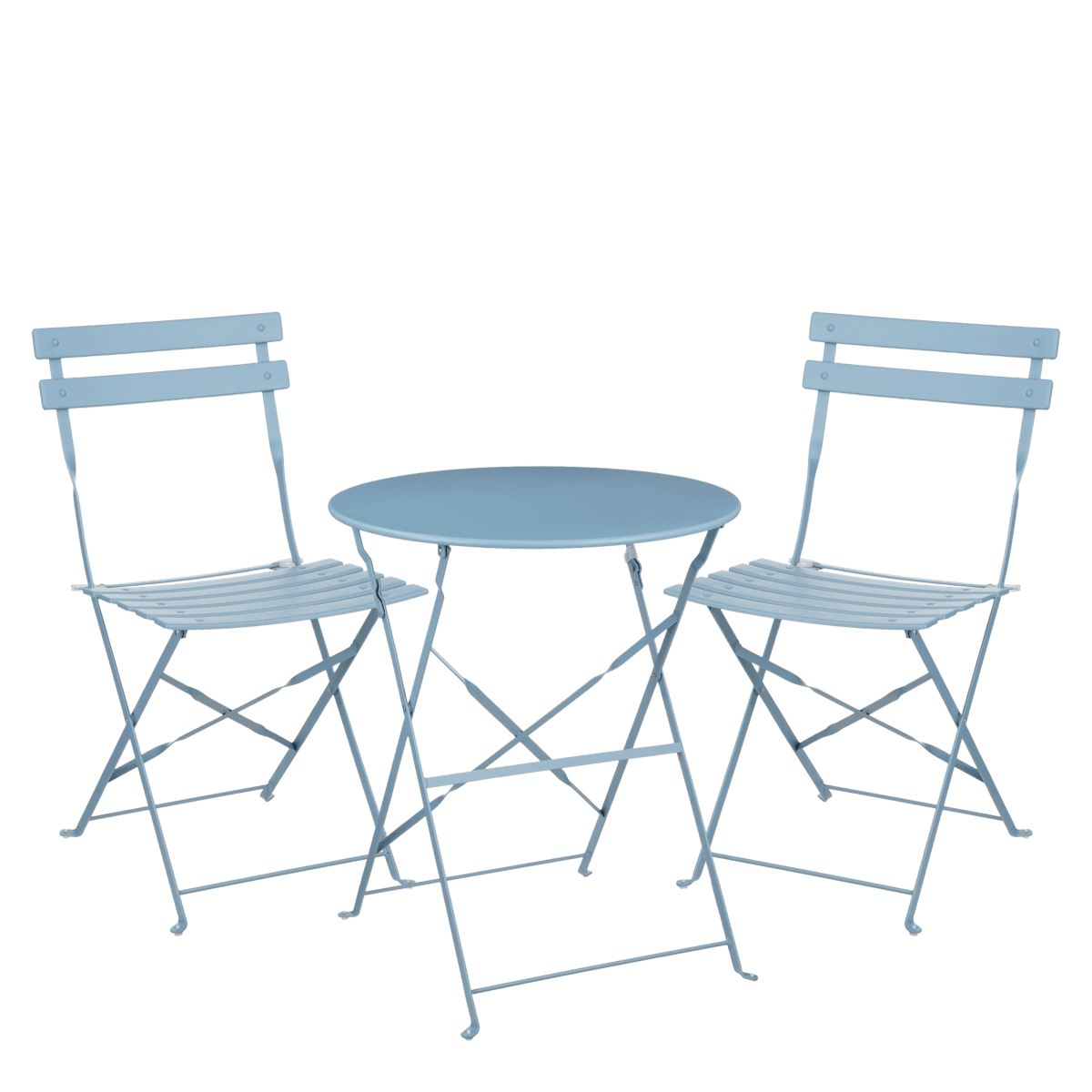 Laurence Bistro-Set – 3-teilig – Metall – Hellblau - HomeDesign Knaus