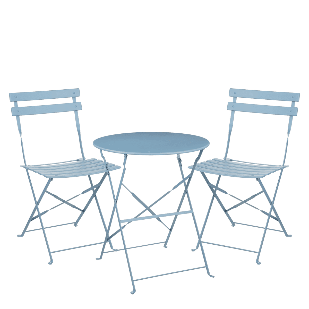 Laurence Bistro-Set – 3-teilig – Metall – Hellblau - HomeDesign Knaus