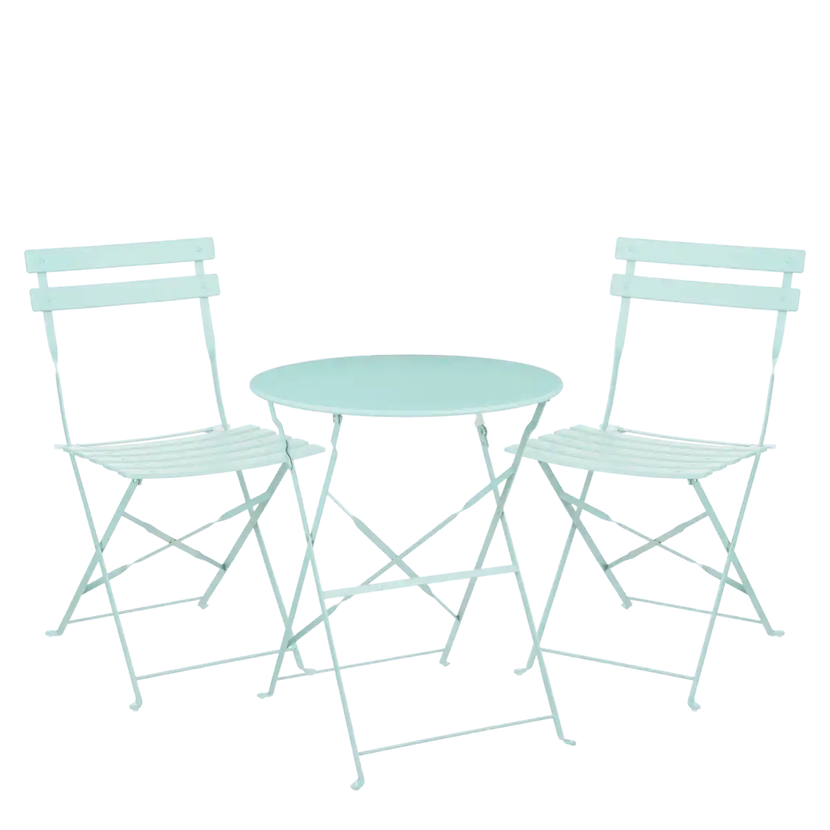 Laurence Bistro-Set – 3-teilig – Metall – Hellgrün - HomeDesign Knaus