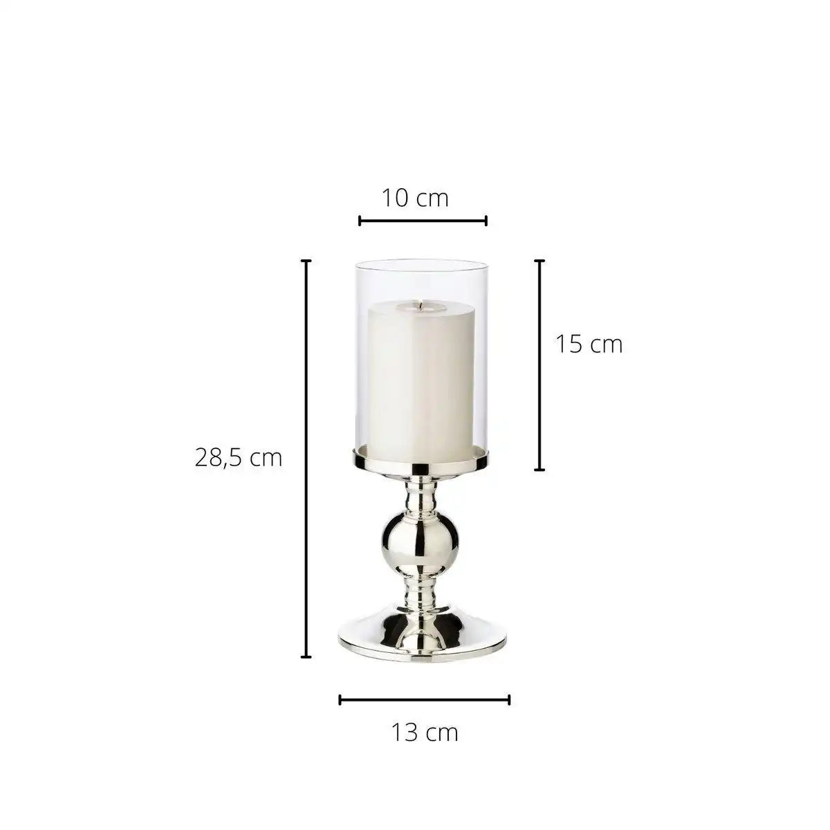 Leuchter Kerzenleuchter Bamboo, edel versilbert, anlaufgeschützt 28,5 cm - HomeDesign Knaus