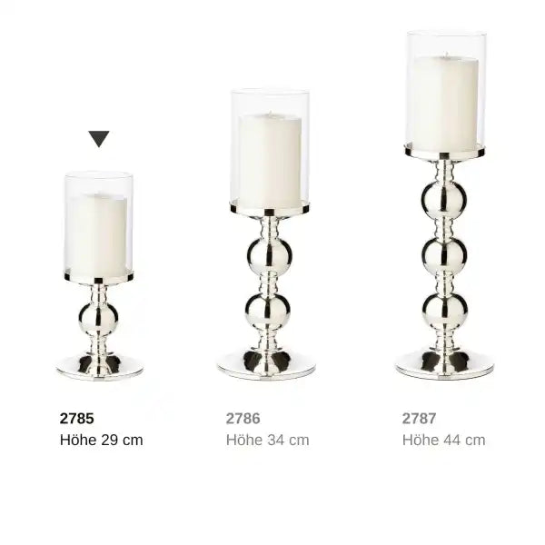 Leuchter Kerzenleuchter Bamboo, edel versilbert, anlaufgeschützt 28,5 cm - HomeDesign Knaus