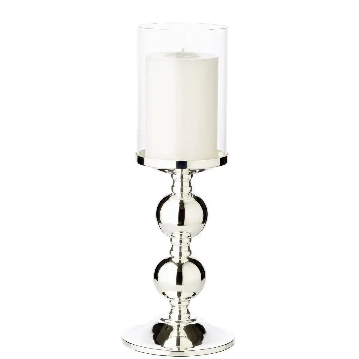 Leuchter Kerzenleuchter Bamboo, edel versilbert, anlaufgeschützt 35,5 cm - HomeDesign Knaus