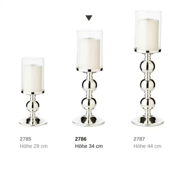 Leuchter Kerzenleuchter Bamboo, edel versilbert, anlaufgeschützt 35,5 cm - HomeDesign Knaus