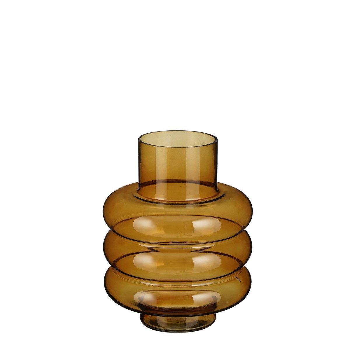 Lino Vase - H23 x Ø18 cm - Glas - Braun - HomeDesign Knaus