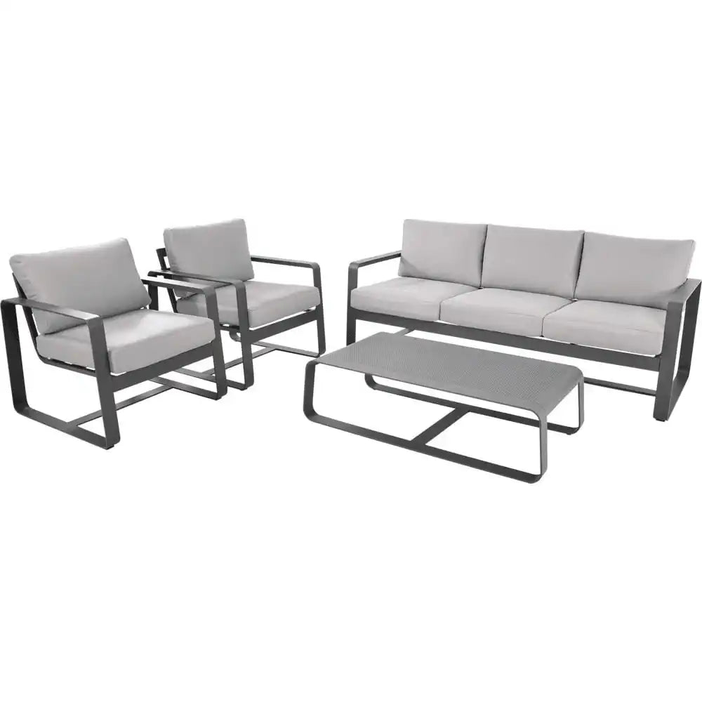 Lounge-Set Belezza Gartenmöbel Wetterfest grau Gartenlounge - HomeDesign Knaus