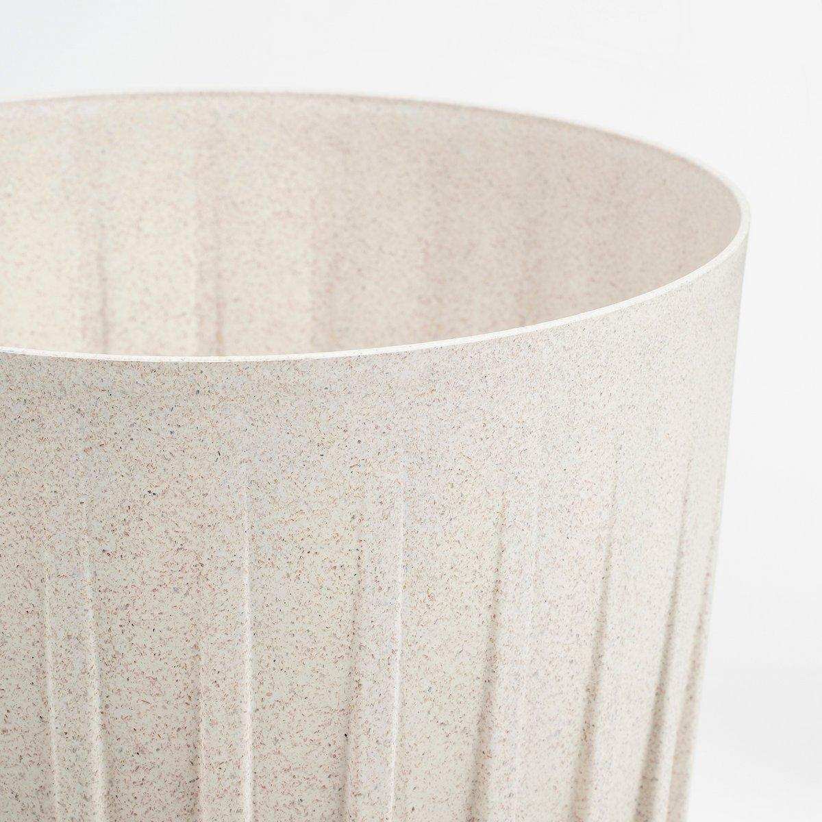 Lungo-Blumentopf – H36 x Ø30 cm – Polypropylen – FSC-Mix – gebrochenes Weiß - HomeDesign Knaus