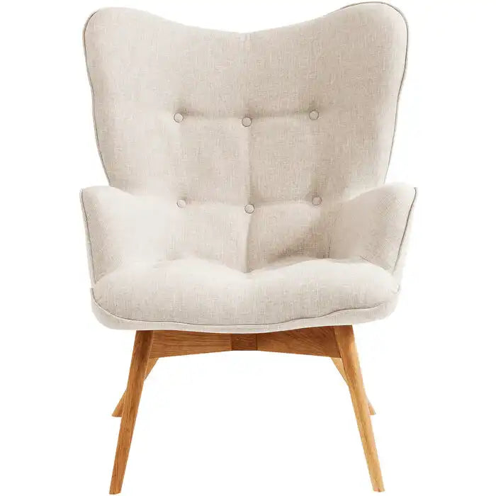Luxus Sessel Vicky Ecru Relaxsessel Polstersessel Eiche - HomeDesign Knaus
