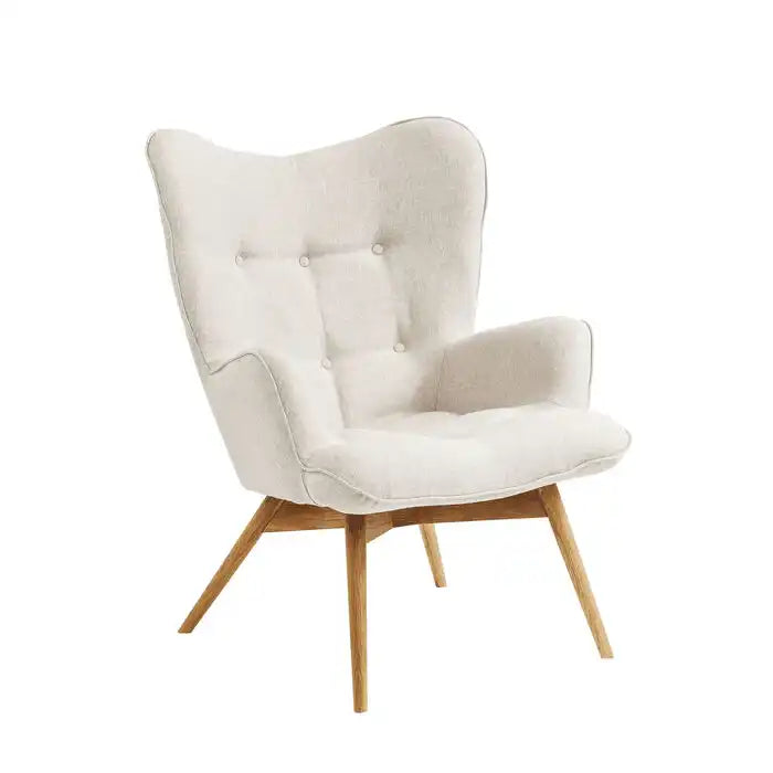 Luxus Sessel Vicky Ecru Relaxsessel Polstersessel Eiche - HomeDesign Knaus