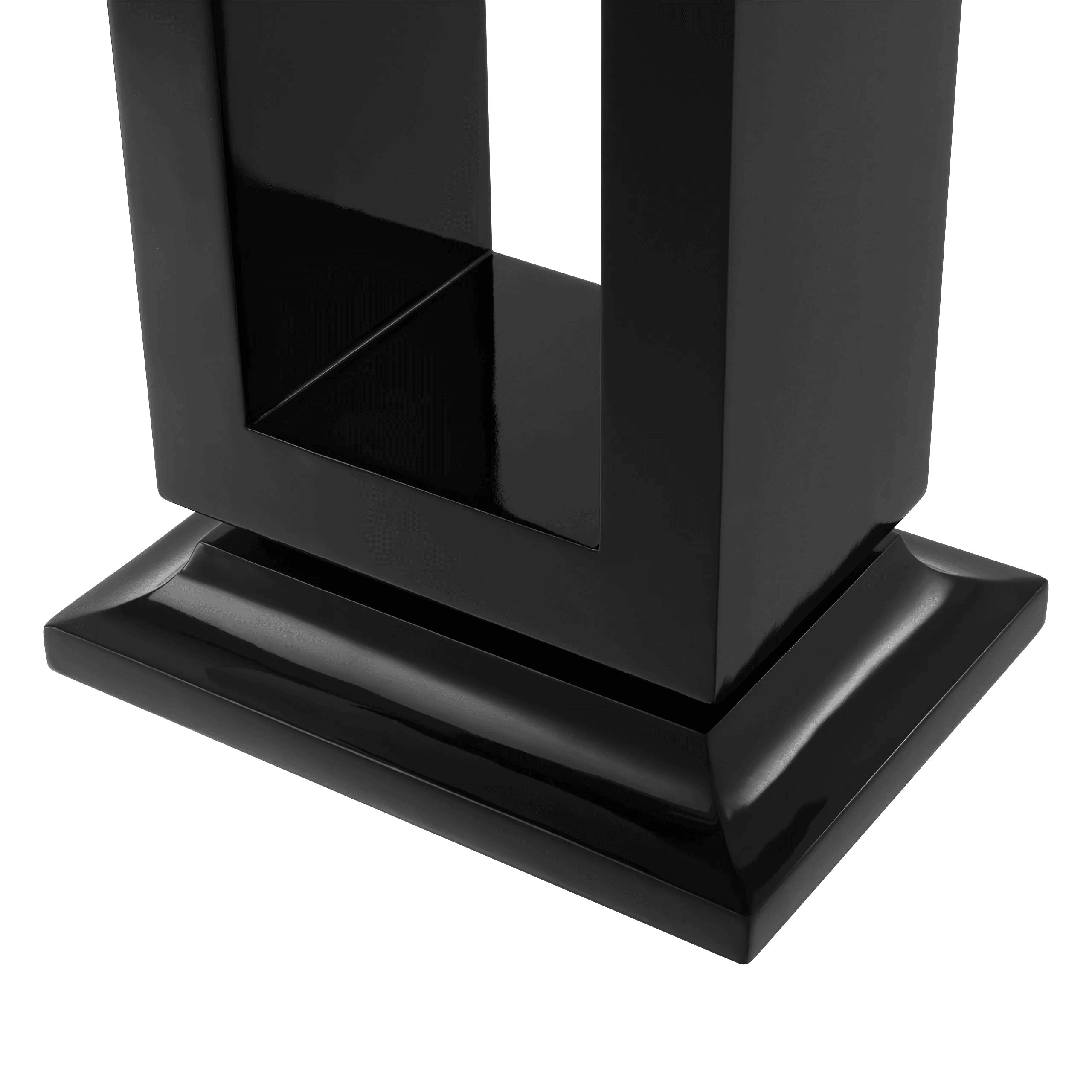 Eichholtz MANDARIN Glamourösen Tischlampe Klavierschwarz | schwarzem Samtschirm Handarbeit - HomeDesign Knaus
