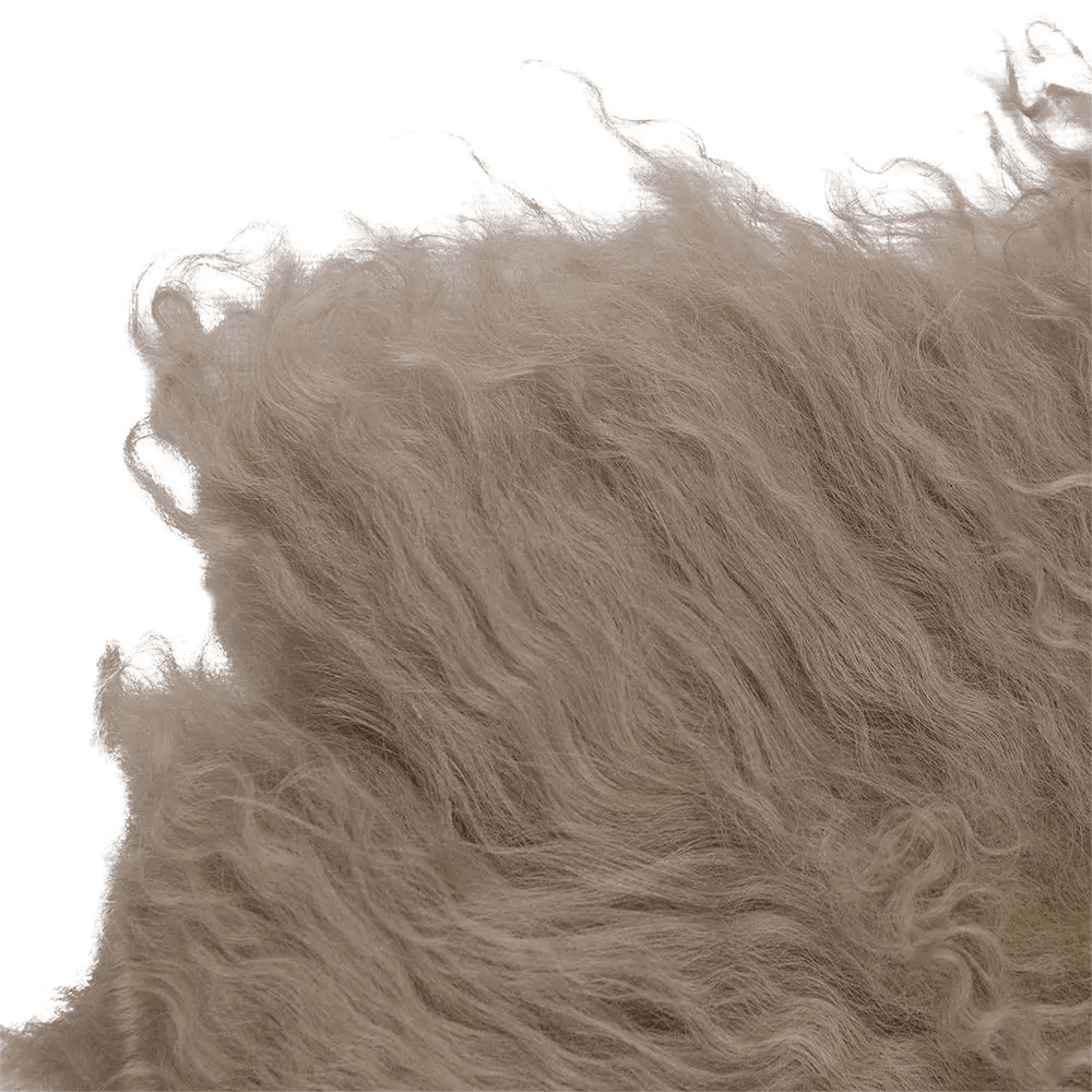 Mars &More Echtes Fell Sitzkissen Schaf lockiges Haar beige 40x40cm 2er Set - HomeDesign Knaus