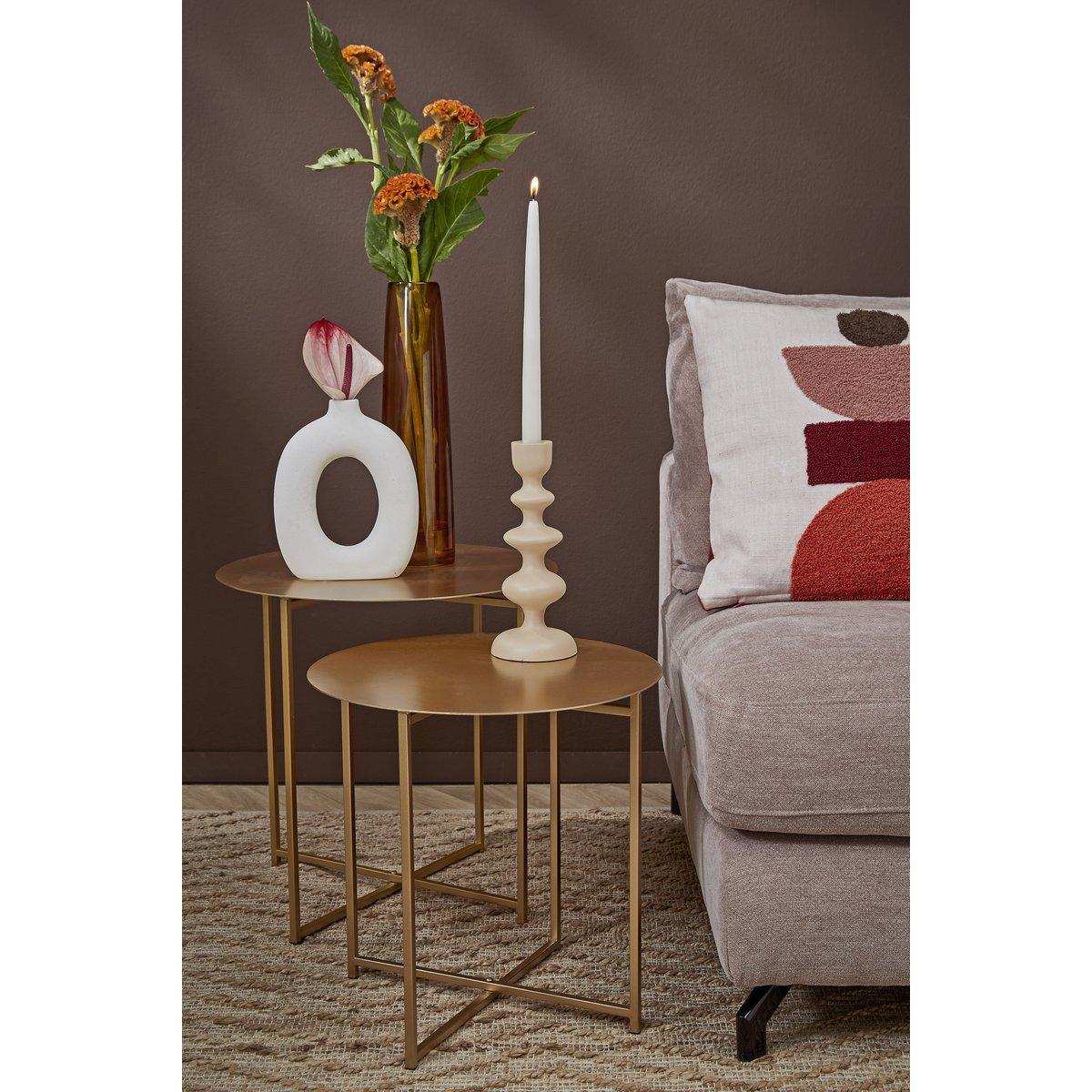 Mikki Beistelltisch – H40 x Ø40 cm – Metall – Gold - HomeDesign Knaus