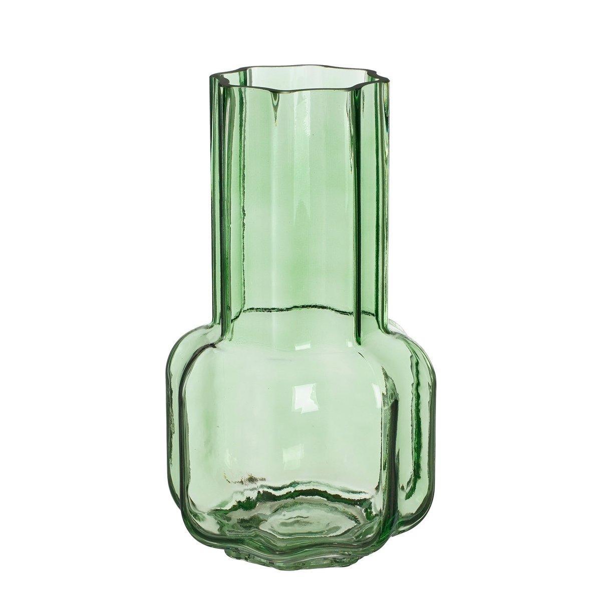 Missouri Vase – H25 x Ø14,5 cm – Glas – Grün - HomeDesign Knaus