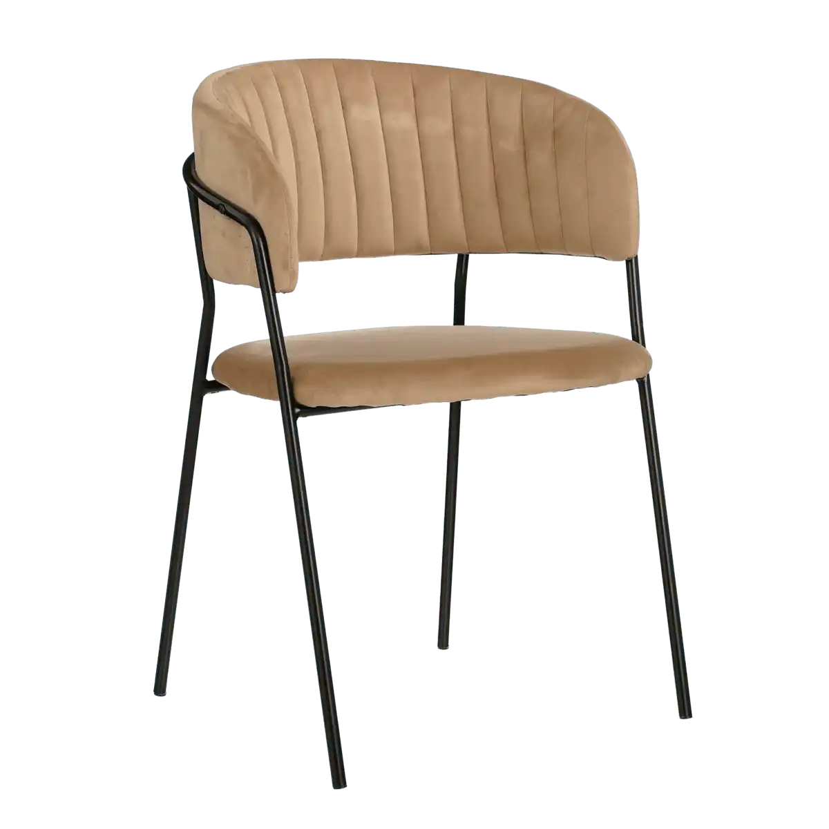 Moony Esszimmerstuhl – Samt – Beige - HomeDesign Knaus