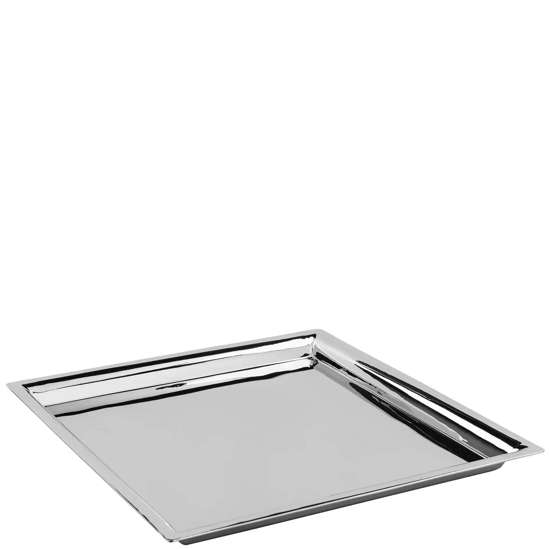 Nagano Tablett Serviertablett Dekoration hochpoliert silber Handarbeit - HomeDesign Knaus