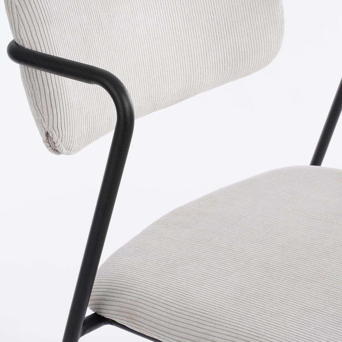 Nanet Esszimmerstuhl – Samt – Silber - HomeDesign Knaus