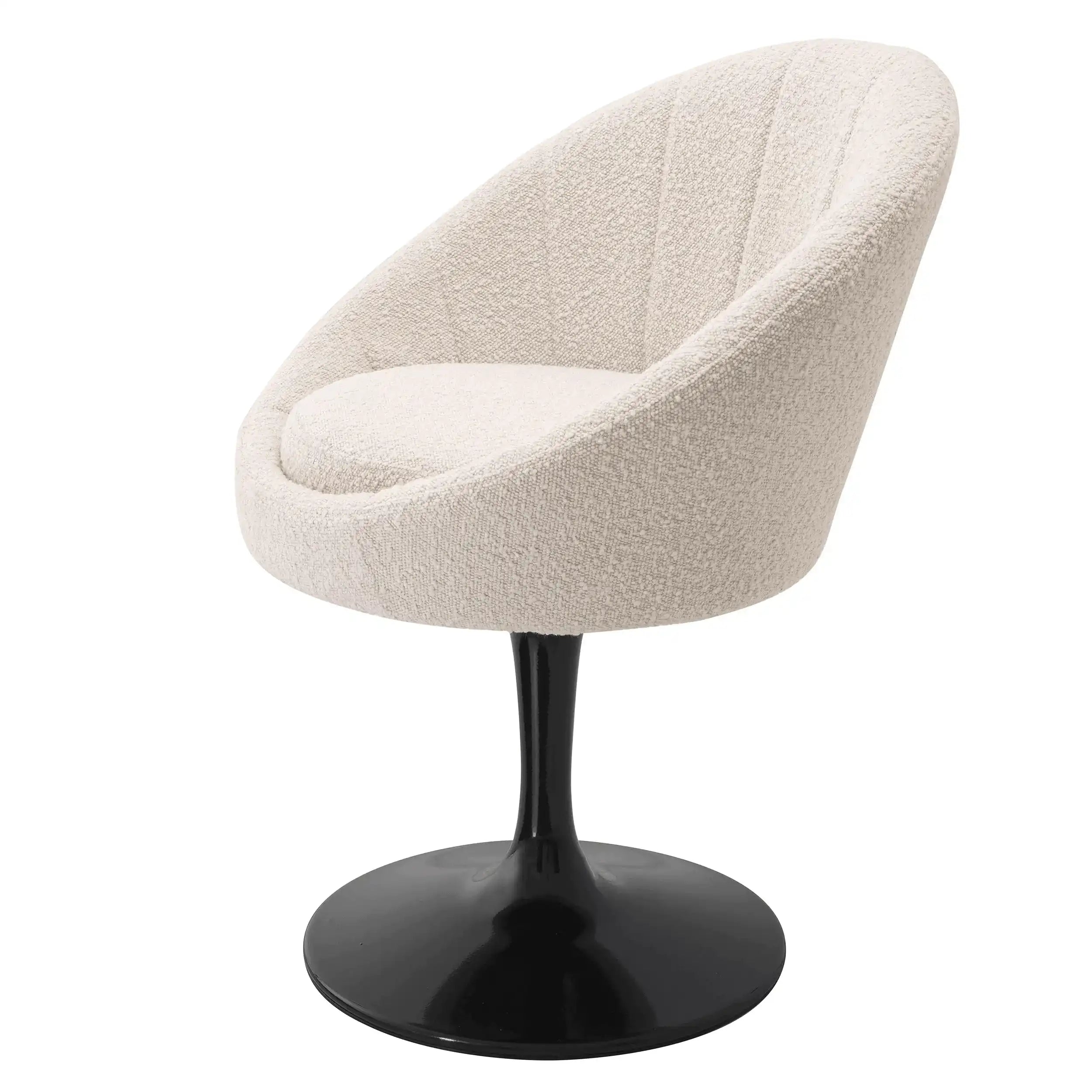 Oneill Esszimmerstuhl Sessel Schwarz lackierter Drehsockel - HomeDesign Knaus