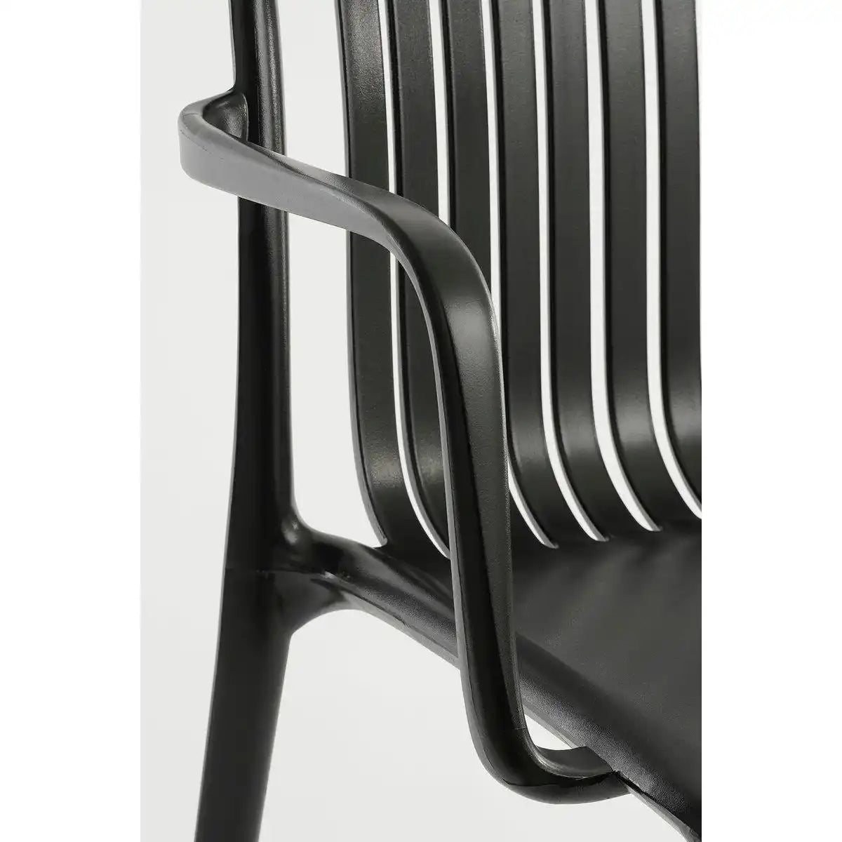 Paloma Gartenstuhl – L53 x B53 x H77,5 cm – Polypropylen – Schwarz - HomeDesign Knaus